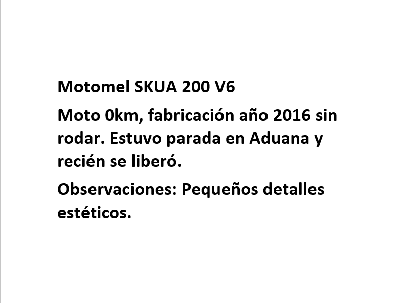 Moto Motomel Skua 200 v6 - promo fab 2017