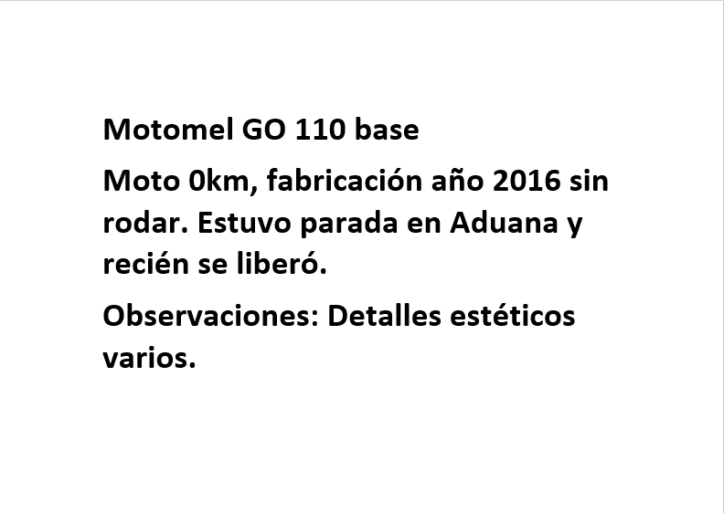 Moto Motomel GO 110 