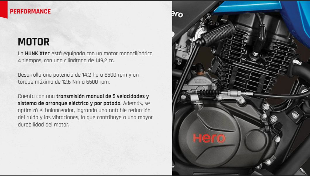 Moto Hero Hunk 150 Xtec 2026