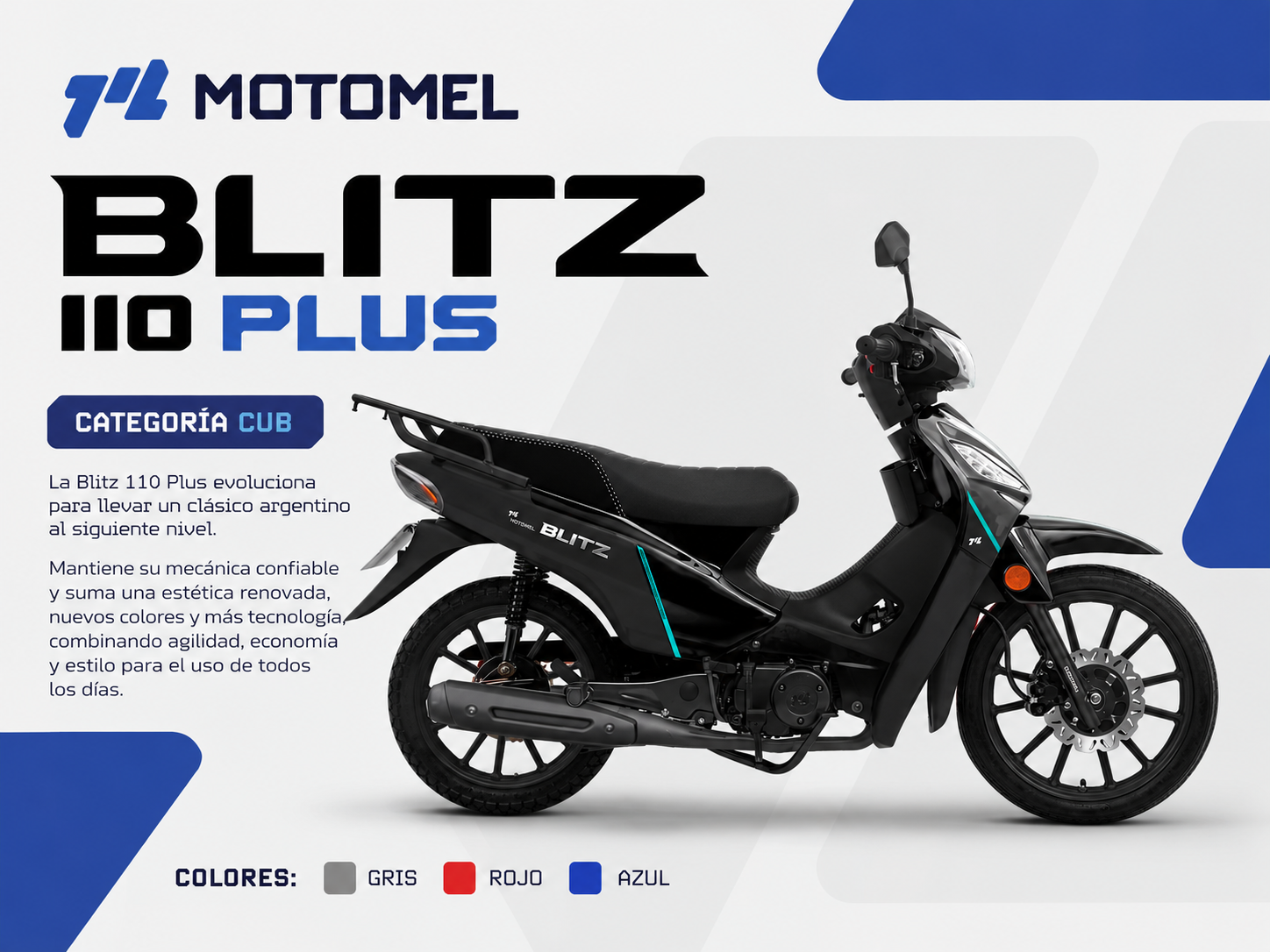 Moto Motomel Blitz 110 Plus 2027 Calientapu�os