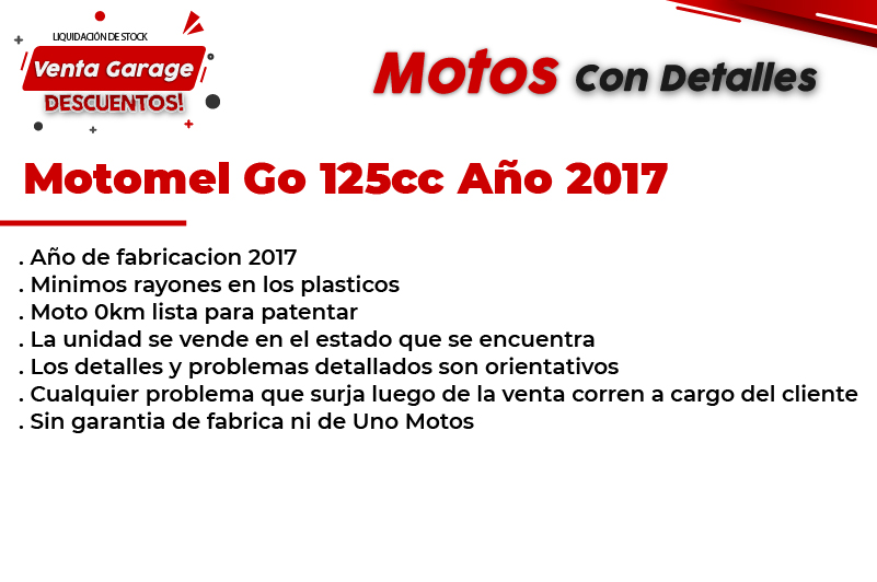 Moto Motomel GO 125 Vintage 2018 Outlet MJ