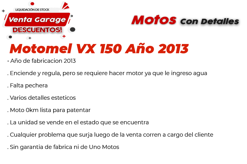 Moto Motomel Vx 150 Scooter Linea 2013