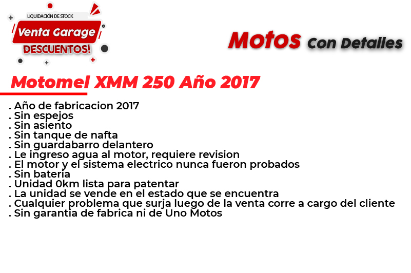 Moto Motomel XMM 250 Enduro 2017 Outlet MJ
