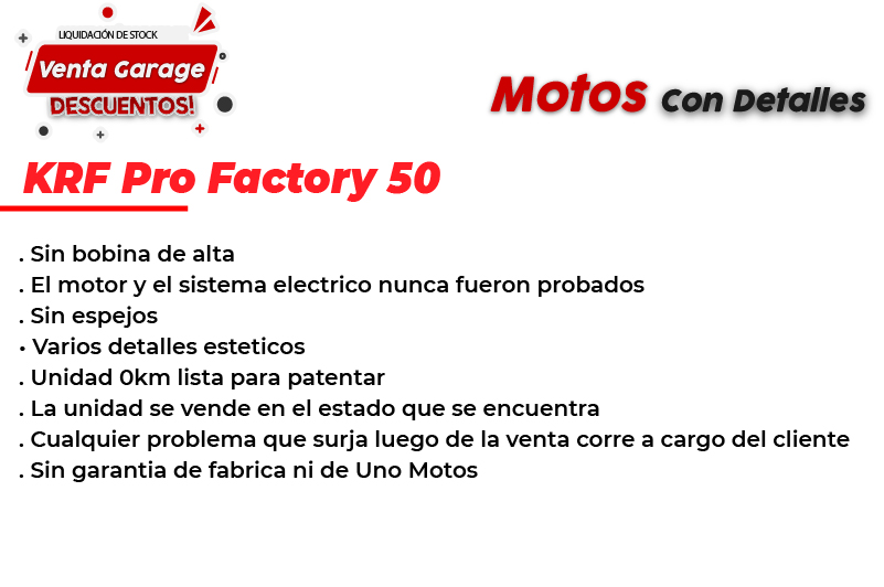 Moto Pro Factory KRF 50cc 2T Cross Competicion
