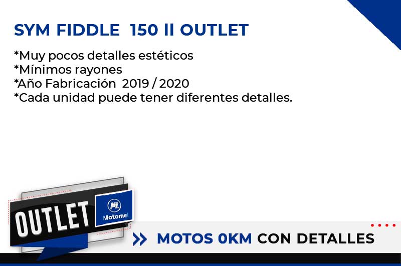 Moto Sym Fiddle ll 150 S 2020 Outlet M