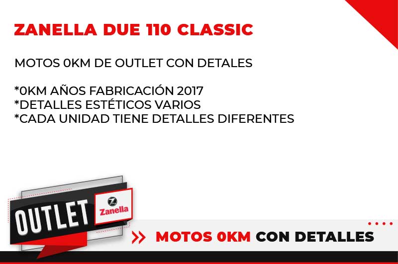 Moto Zanella Due 110 Classic 2017 Outlet Z