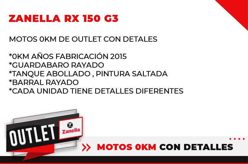 Moto Zanella Rx 150 G3 Outlet Z 2015