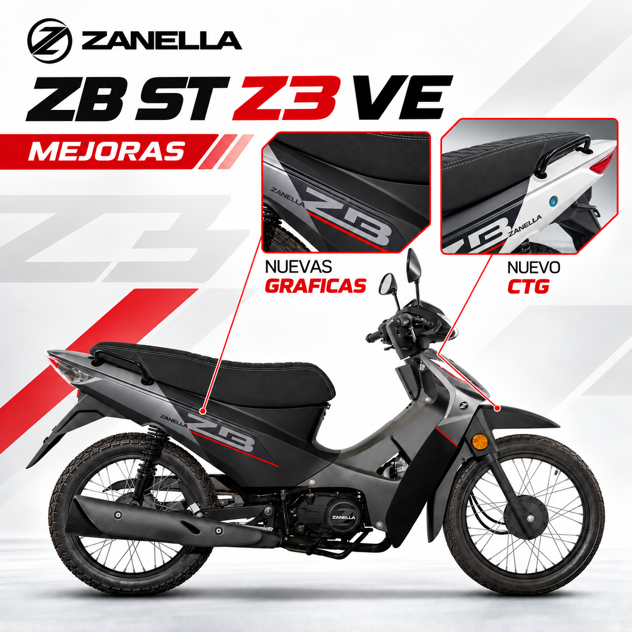 Moto Zanella ZB 110 Base NUEVO MODELO 2027